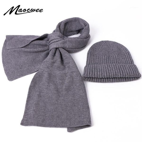 

children hat scarf set autumn winter skullies beanie knitted 2 pieces set solid color crochet striped bonnet scarf for kids1, Blue;gray