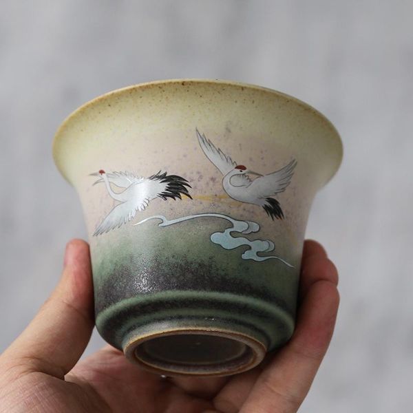 

luwu ceramic gaiwan teacup crane chawan chinese tea sets drinkware 200ml luwu ceramic websites to buy special occasion bbypjc