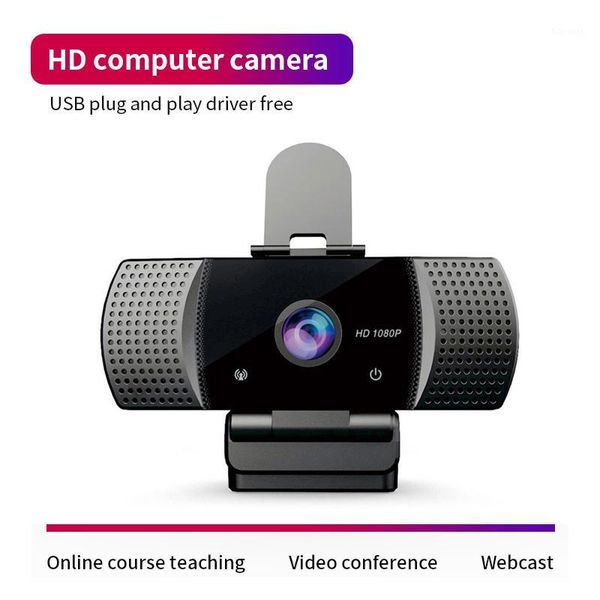 

1080p high-resolution usb webcam with noise cancellation microphone for video conferencing live streaming and more1