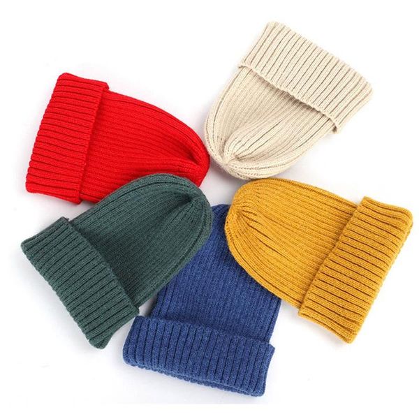 

new winter solid color wool knit beanie women fashion casual hat warm female soft thicken hedging cap slouchy bonnet ski, Blue;gray