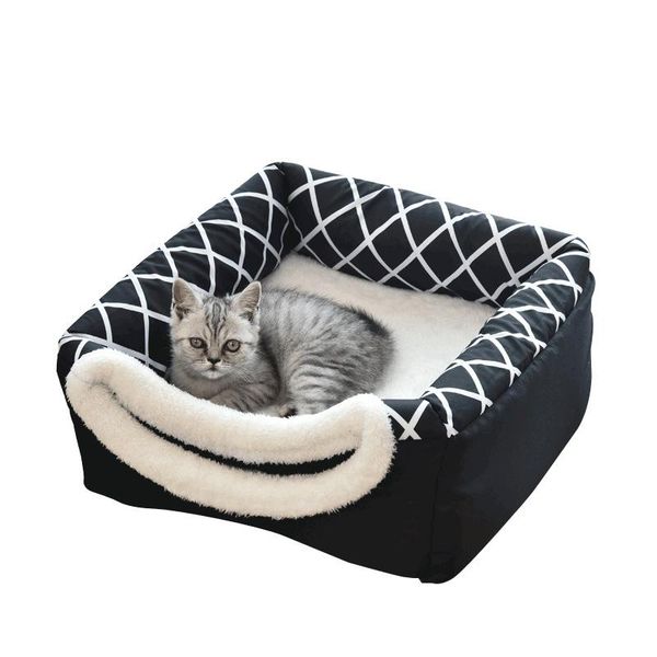 

cat beds & furniture litho folding dual-use litter quality cashmere warm sleeping bag semi-closed pet supplies kennel wholesale