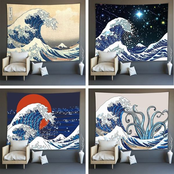 

ukiyo-e series tapestry home wall decoration cloth art hanging painting background cloth bedroom bedside wall hanging