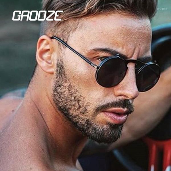 

sunglasses gaooze steampunk men round glasses classic vintage female anti-glare women sun glass oculos lxd61, White;black