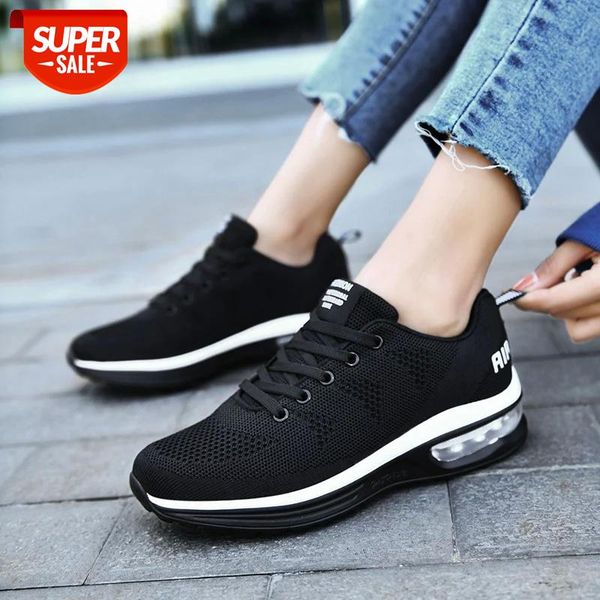 

women casual shoes fashion breathable walking mesh lace up flat shoes sneakers women 2020 tenis feminino pink black white #sg6u