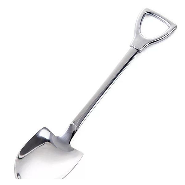 

stainless steel coffee spoon fork shovel shape soup spoons creative tableware kitchen bar reusable po sqcwap wphome