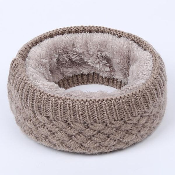

women men fashion female winter warm scarf solid chunky cable knit wool snood infinity neck warmer cowl collar circle scarf t200609, Blue;gray