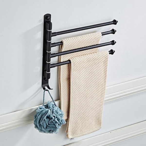

towel racks 180 degree rotating rack stainless steel movable bar simple fashion1