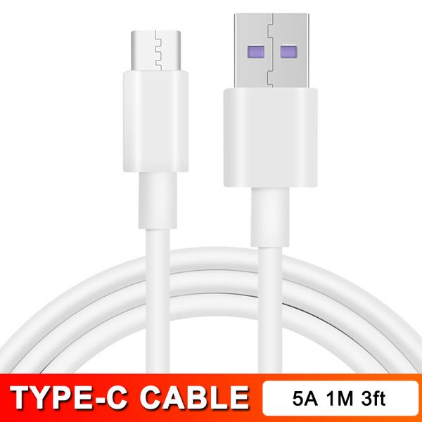 

1m 3ft 5a тип c кабель usb super fast зарядки кабели кабель данных для huawei samsung xiaomi мобильные телефоны