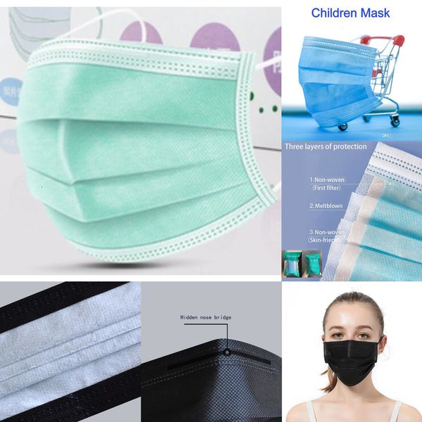

disposable kids masks colorful mask face masks 3 layer balck dust mouth masks cover oi8j w4f5