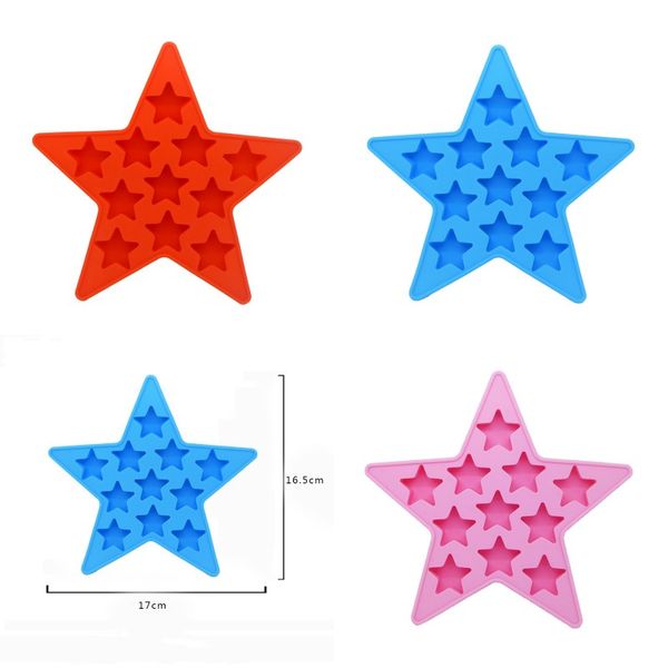 

star moulds eco friendly lovely jelly silica gel ice mould originality superior quality with blue red colors 4 5nya j1