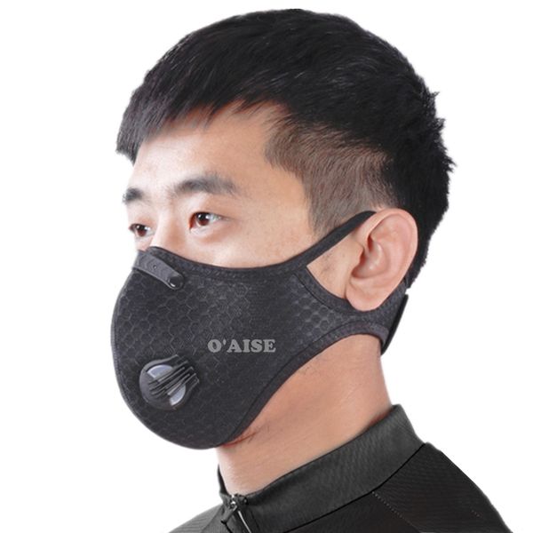 

sports mask with 5-layer activated carbon filter mm10, Black