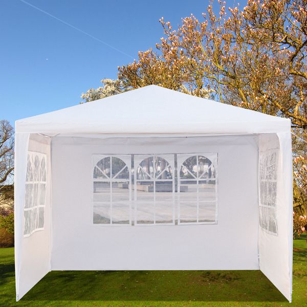 

10x10ft party wedding outdoor patio tent canopy 3x3m heavy duty gazebo pavilion event with spiral tubes white ing