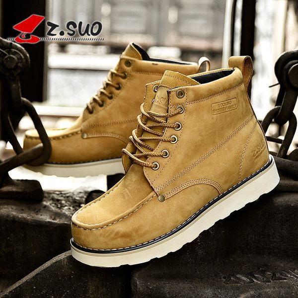 

new british work casual shoes short military trend martin boots men's zs1066 c1212, Black;white