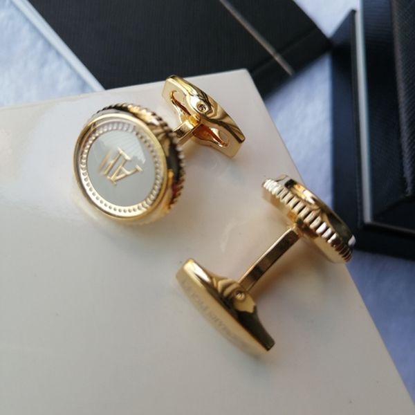 

letter logo french cufflinks rose gold fashion jewelry wholesale a_p5, Silver