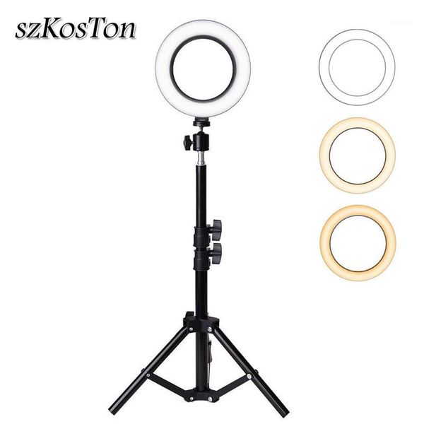 

flash heads professional 6 inch led ring light po studio camera pography kit makeup video selfie fill lamp with tripod stand1
