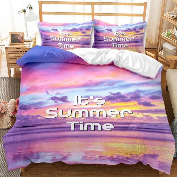 

bedding sets 3d tropical beach palm trees duvet cover  king double size bed quilt pillowcase summer holiday duvet1