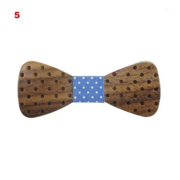 

children kids wood bow tie carving stars butterfly wooden bowtie wedding party accessories nin6681, Black;gray