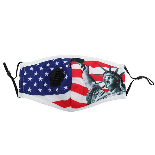 

flag printed washable dust usa -proof face cover cloth fabric mask