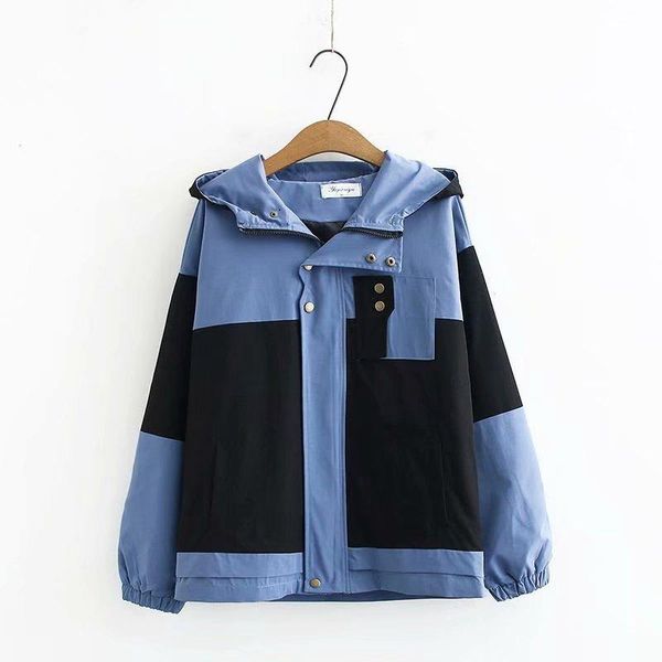 

plus size xl-4xl women's patchwork coats large size hooded autumn winter jackets elegant female clothing, Black;brown