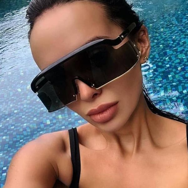 

qpeclou oversized rimless sunglasses men polarized steampunk goggles man sun glasses polarized for women vintage shades, White;black