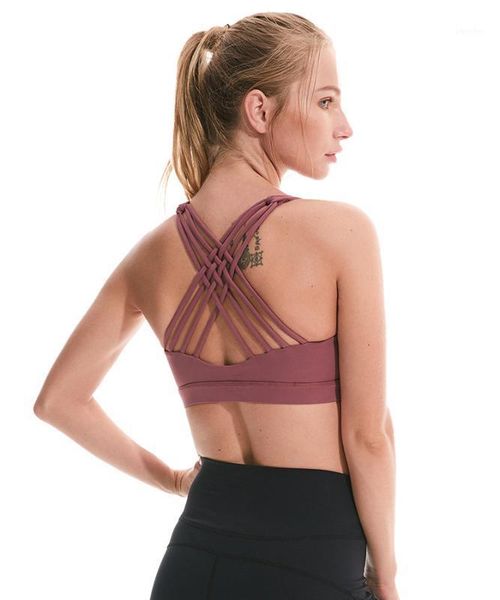 

new shoulder strap cross running shockproof exercise fitness solid color rimless underwear1, Black;white