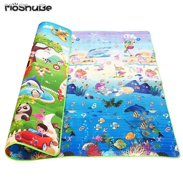 Baby Enigma de Rastejamento Esteira Azul Oceano Playmat Eva Espuma Crianças Brinquedo Crianças Tapete Ao Ar Livre Play Suave Piso Ginásio Tapete LJ200911