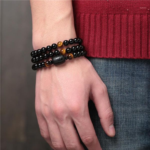 

length multi-layer tigh eyes stone beads beaded bracelet for women & men charms bracelets sl202031, Golden;silver