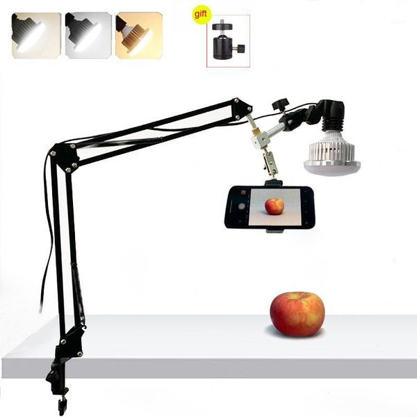 

live pgraphy p studio 85w led fill light suspension arm bracket stand kits for deskphone video live shooting fill l1