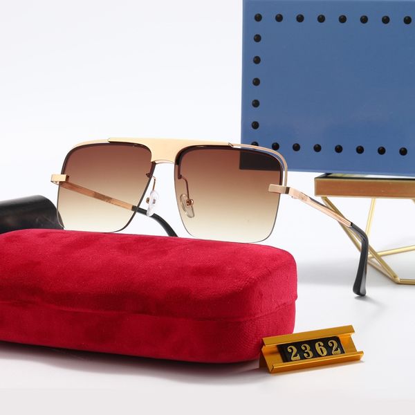 

designer sunglasses original eyeglasses outdoor shades pc frame fashion classic lady mirrors for women and men glasses 2362, White;black