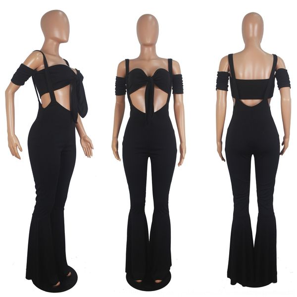 

orlb jumpsuit womens new 2020 workout button skinny pajama onesies printed slim-fit zipper v-neck long sleeved designer women plus size romp, Black;white