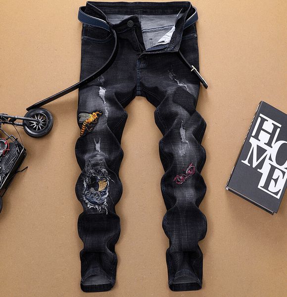 

2021 men's fashionable denim pants design in autumn and winter 7xui, Blue