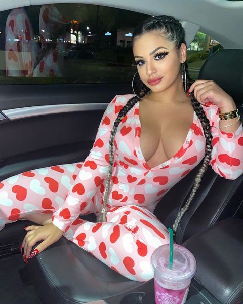 

womens pajama sleepwear autumn long sleeve v neck bodycon jumpsuit women romper heart christmas casual overalls, Black;white