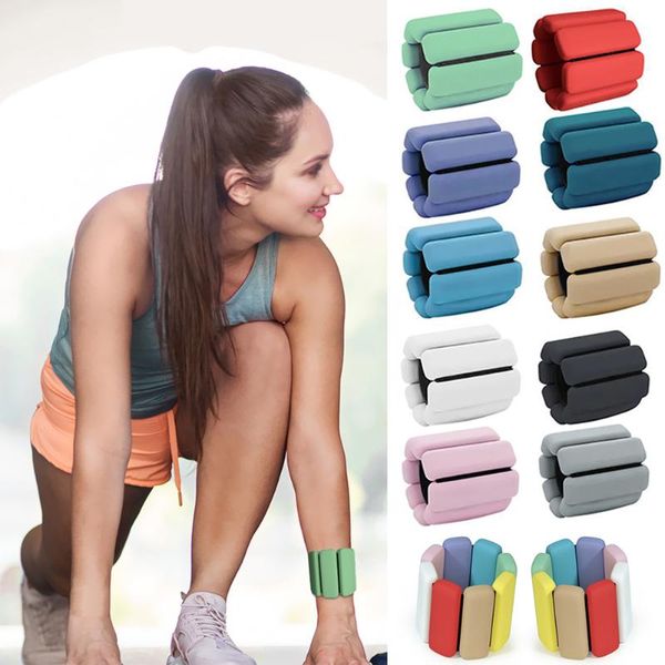 

2pcs silicone steel wristband wearable wrist ankle weight-bearing bracelet