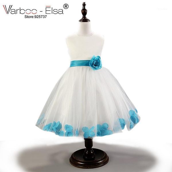 

girl's dresses high-end summer flower girl petal hem pageant for little girls fashion first communion girls1, Red;yellow