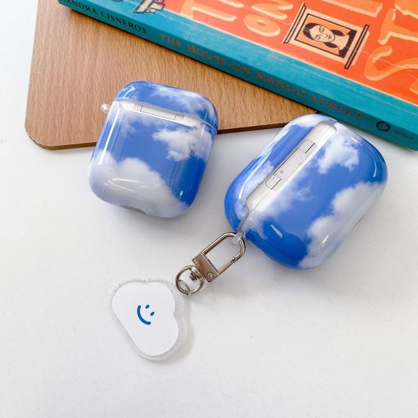 Kopfhörerhülle für AirPods 3, blauer Himmel, weiße Wolken, Silikon-Headset-Abdeckung für Apple Air Pods Pro, Ohrhörer-Hüllen, Zubehör-Box, hohe Qualität