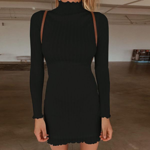

2020 black and white high neck long sve lace bottomed sweater 8122, Black;gray