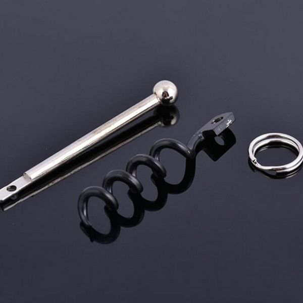 

factory keychain stainless ring with mini steel wine bottle opener for bar-ware