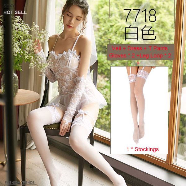

lingerie cosplay uniform temptation wedding dress women's underwear outfits lyjy, Black