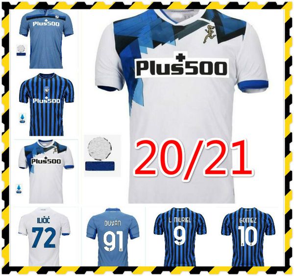 

20 21 аталанты футбольные трикотажки gomez 2020 2021 l.muriel ilicic футбольная футболка новый третий кит де roon дюван аталанта джерси, Black