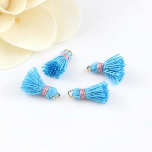 

30pcs 1.5cm mini cotton thread tassel pendant for jewelry making diy bracelet cellphone pendant finding craft supplies h qyloar