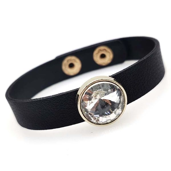 

fashion 4 colors bracelet beads for women flower jewelry pulseras mujer 2020 crystal leather wrap gift, Golden;silver