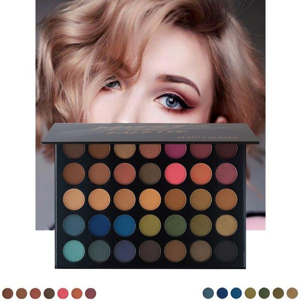 

beauty glaze brand 35 colors female glitter diamond pigment eye shadow palette natural matte eyeshadow makeup