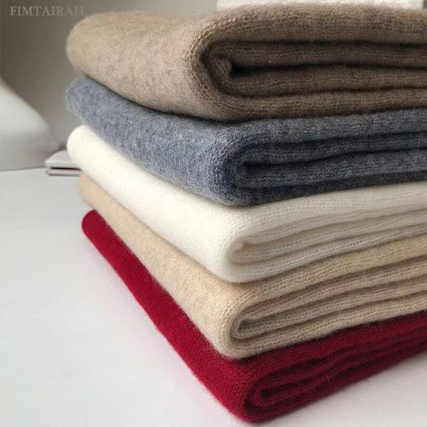 

knitted 100% pure wool scarf winter women yarn knit 2021 brand blue echarpe wraps for ladies solid poncho warm merino wool scarf, Blue;gray