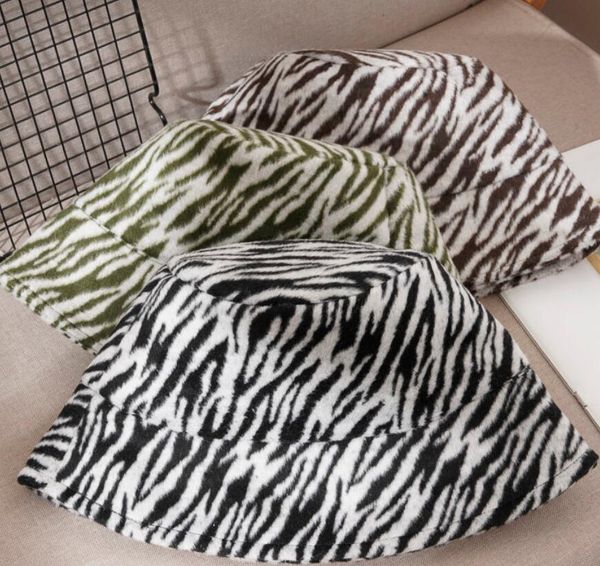 

selling woman fashion retro striped fisherman hat zebra pattern sunscreen bucket cap winter warm modern casual basin hats fishing cap, Blue;gray