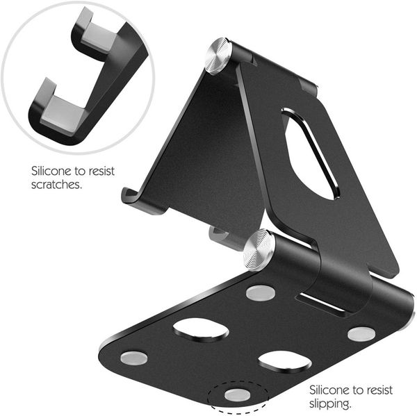 

4fds2awdeskcell foldable, adjustable mobile phone tablet holder universal aluminium stands