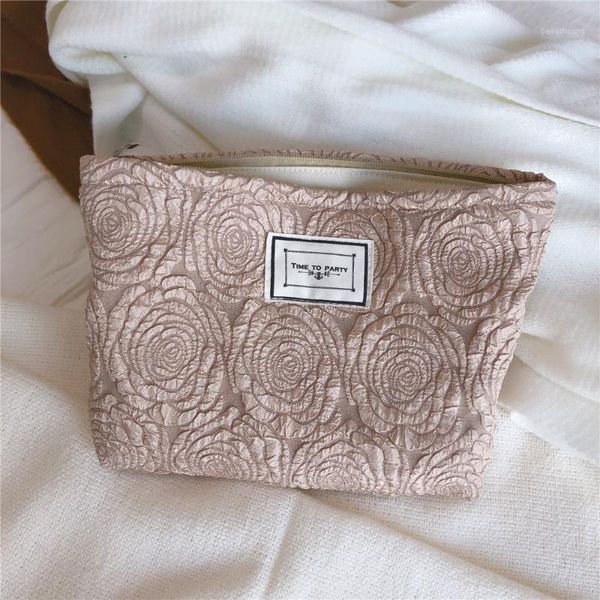 

makeup bag organizer floral cosmetic pouch large travel toiletry wash bag women necesserie beauty case vintage cosmetics storage1