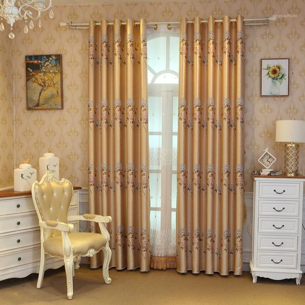 

custom european jin si ma jacquard curtains blackout curtain fabric european curtains for living room bedroom curtain1