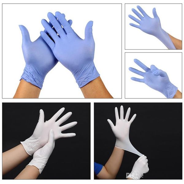 

check disposable thick send rubber test food grade nitrile gloves powder acid and alkali corro