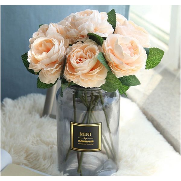 

1pc artificial fake flower peony fake flowers luxury bouquet wedding decoration home table decoration fake flower f jllmby