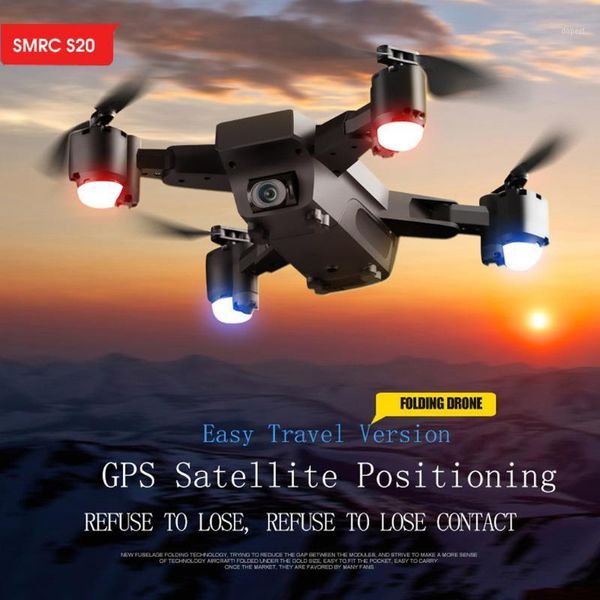 

smrc s20 1080p 120Â°wide-angle wifi fpv 2.4g gps rc toy quadcopter foldable drone rc helicopters aircraft quadrocopter toys1